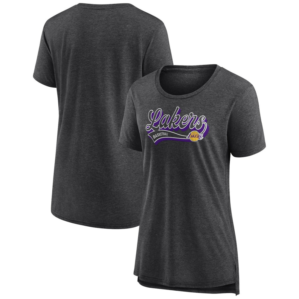 Fanatics - Los Angeles Lakers Women's League Leader Tri-Blend T-Shirt - Heather Charcoal