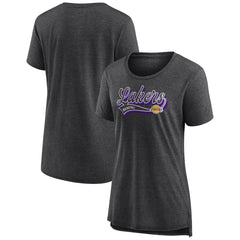 Fanatics - Los Angeles Lakers Women's League Leader Tri-Blend T-Shirt - Heather Charcoal