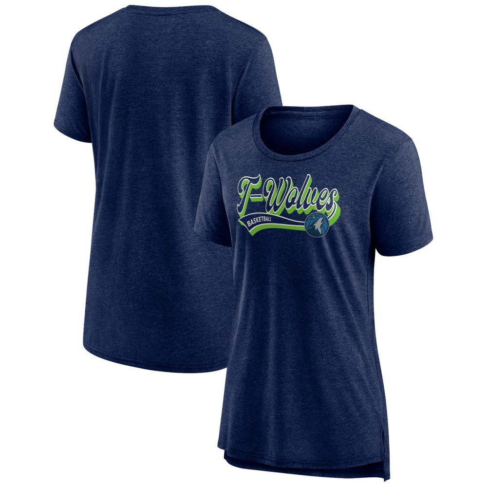 Fanatics - Minnesota Timberwolves Women's League Leader Tri-Blend T-Shirt - Heather Navy