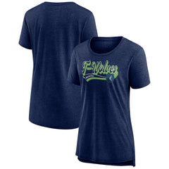 Fanatics - Minnesota Timberwolves Women's League Leader Tri-Blend T-Shirt - Heather Navy