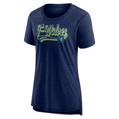 Fanatics - Minnesota Timberwolves Women's League Leader Tri-Blend T-Shirt - Heather Navy