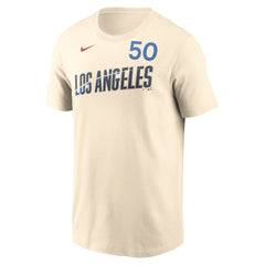 Mookie Betts Los Angeles Dodgers Nike 2024 City Connect Fuse Name & Number T-Shirt On Sale
