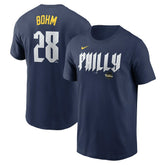 Alec Bohm Philadelphia Phillies Nike 2024 City Connect Fuse Name & Number T-Shirt On Sale