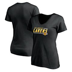 NBA - Los Angeles Lakers Women's Mascot In Bounds V-Neck T-Shirt - Black