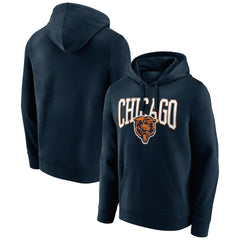 Chicago Bears Gridiron Classics Campus Standard Pullover Hoodie Navy - NFL