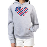 Chicago Cubs G-III 4Her by Carl Banks Women's Heart Fleece Pullover Hoodie On Sale