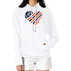 Detroit Tigers G-III 4Her by Carl Banks Women's Heart Fleece Pullover Hoodie Online