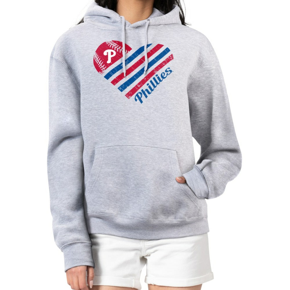 Philadelphia Phillies G-III 4Her by Carl Banks Women's Heart Fleece Pullover Hoodie Lifestyle