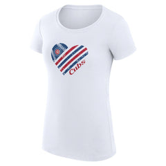 Chicago Cubs G-III 4Her by Carl Banks Women's Super-Slim Fit Lightweight Heart Graphic T-Shirt Near Me