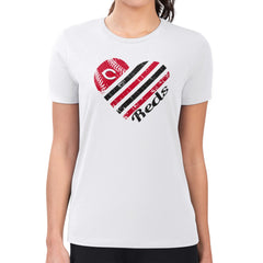 Cincinnati Reds G-III 4Her by Carl Banks Women's Super-Slim Fit Lightweight Heart Graphic T-Shirt for sale