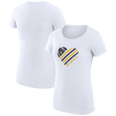 Milwaukee Brewers G-III 4Her by Carl Banks Women's Super-Slim Fit Lightweight Heart Graphic T-Shirt On Sale