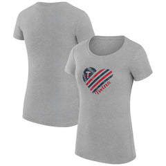 Minnesota Twins G-III 4Her by Carl Banks Women's Super-Slim Fit Lightweight Heart Graphic T-Shirt discount