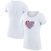 Philadelphia Phillies G-III 4Her by Carl Banks Women's Super-Slim Fit Lightweight Heart Graphic T-Shirt Clearance
