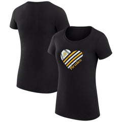 Pittsburgh Pirates G-III 4Her by Carl Banks Women's Super-Slim Fit Lightweight Heart Graphic T-Shirt Lifestyle