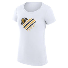 San Diego Padres G-III 4Her by Carl Banks Women's Super-Slim Fit Lightweight Heart Graphic T-Shirt Lifestyle