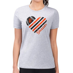 San Francisco Giants G-III 4Her by Carl Banks Women's Super-Slim Fit Lightweight Heart Graphic T-Shirt Clearance