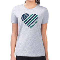 Seattle Mariners G-III 4Her by Carl Banks Women's Super-Slim Fit Lightweight Heart Graphic T-Shirt Online