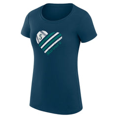 Seattle Mariners G-III 4Her by Carl Banks Women's Super-Slim Fit Lightweight Heart Graphic T-Shirt Lifestyle