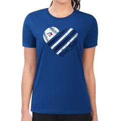 Toronto Blue Jays G-III 4Her by Carl Banks Women's Super-Slim Fit Lightweight Heart Graphic T-Shirt for sale