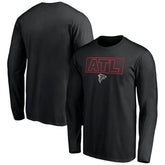 Atlanta Falcons Squad Throwbacks Long Sleeve T-Shirt Black - NFL