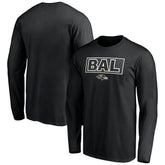 Baltimore Ravens Squad Throwbacks Long Sleeve T-Shirt Black - NFL