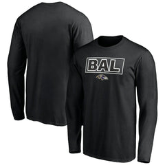 Baltimore Ravens Squad Throwbacks Long Sleeve T-Shirt Black - NFL