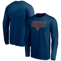 Chicago Bears Squad Throwbacks Long Sleeve T-Shirt Navy - NFL