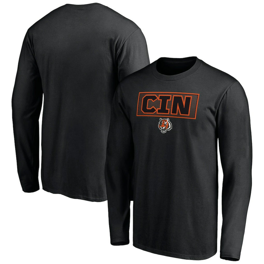 Cincinnati Bengals Squad Throwbacks Long Sleeve T-Shirt Black - NFL