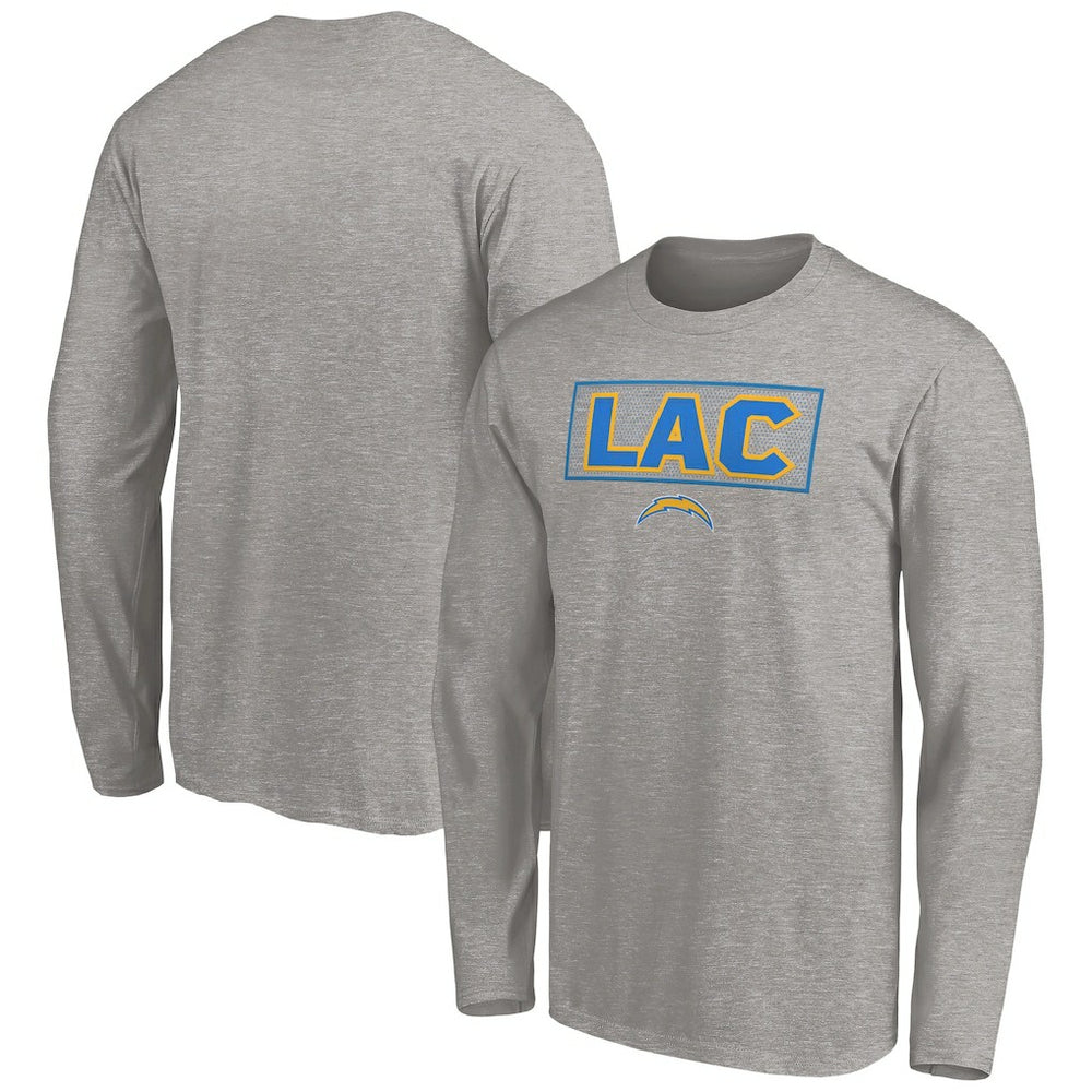 Los Angeles Chargers Squad Throwbacks Long Sleeve T-Shirt Heather Gray - NFL
