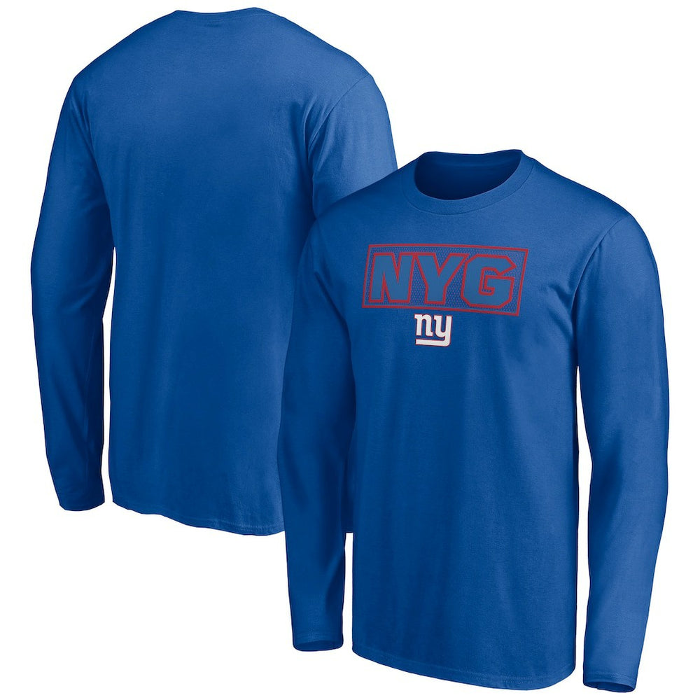 New York Giants Squad Throwbacks Long Sleeve T-Shirt Royal - NFL