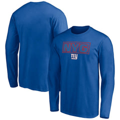 New York Giants Squad Throwbacks Long Sleeve T-Shirt Royal - NFL