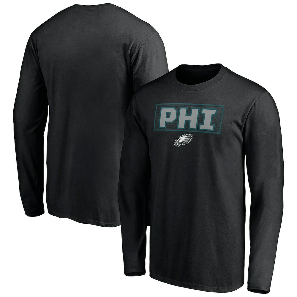 Philadelphia Eagles Squad Throwbacks Long Sleeve T-Shirt Black - NFL