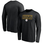 Pittsburgh Steelers Squad Throwbacks Long Sleeve T-Shirt Black - NFL