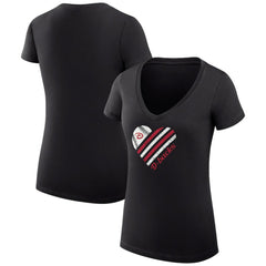 Arizona Diamondbacks G-III 4Her by Carl Banks Women's Super-Slim Fit Lightweight Heart V-Neck T-Shirt for sale