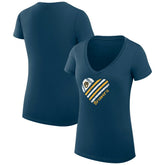 Milwaukee Brewers G-III 4Her by Carl Banks Women's Super-Slim Fit Lightweight Heart V-Neck T-Shirt Near Me