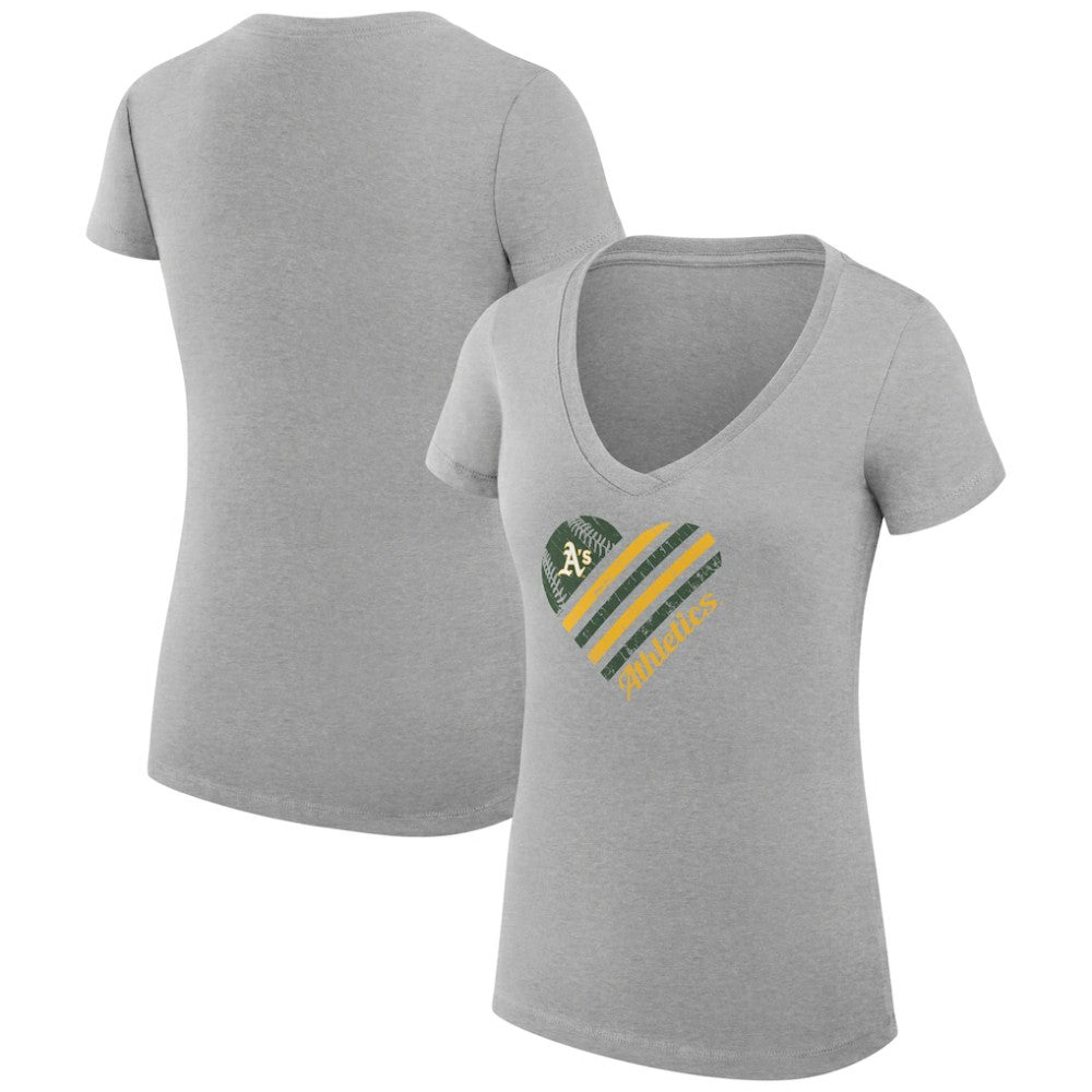 Athletics G-III 4Her by Carl Banks Women's Super-Slim Fit Lightweight Heart V-Neck T-Shirt Sale
