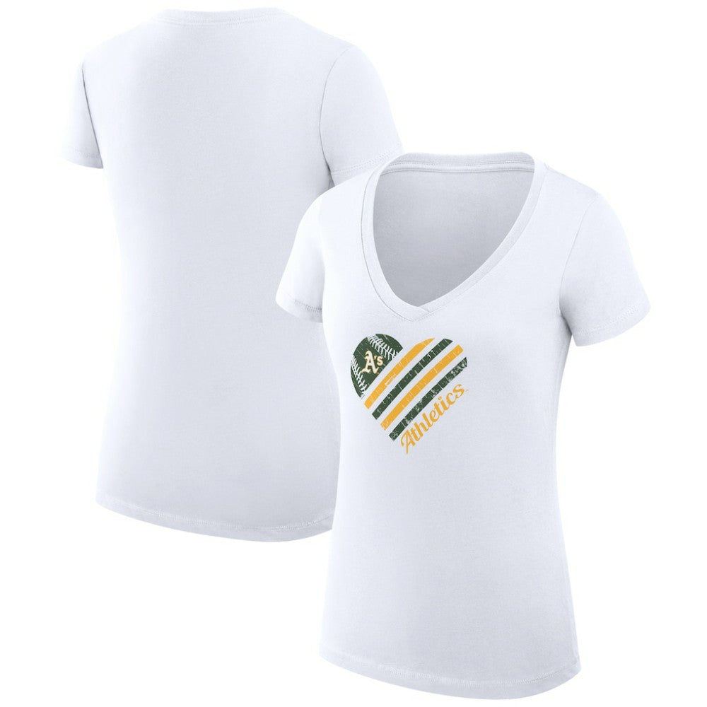 Athletics G-III 4Her by Carl Banks Women's Super-Slim Fit Lightweight Heart V-Neck T-Shirt Online