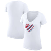 Philadelphia Phillies G-III 4Her by Carl Banks Women's Super-Slim Fit Lightweight Heart V-Neck T-Shirt Online