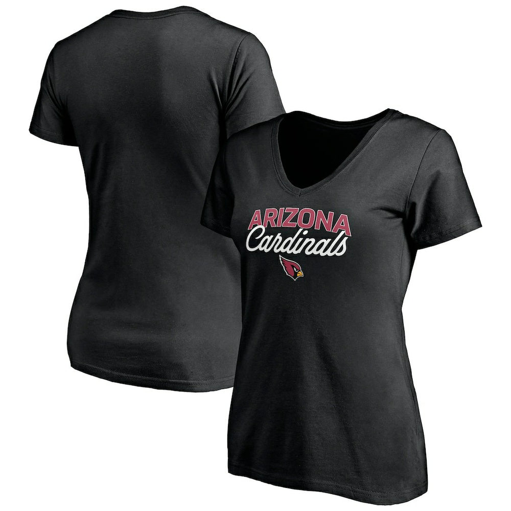 Arizona Cardinals Women's Depth Chart V-Neck T-Shirt Black - NFL