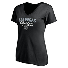 Las Vegas Raiders Women's Depth Chart V-Neck T-Shirt Black - NFL