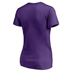 Minnesota Vikings Women's Depth Chart V-Neck T-Shirt Purple - NFL