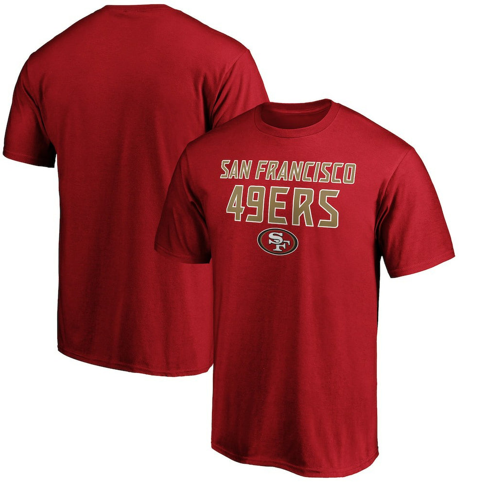 San Francisco 49ers Game Day Stack T-Shirt Scarlet - NFL