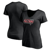 Atlanta Falcons Women's Mascot In Bounds V-Neck T-Shirt Black - NFL