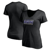 Baltimore Ravens Women's Mascot In Bounds V-Neck T-Shirt Black - NFL