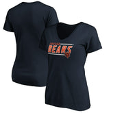 Chicago Bears Women's Mascot In Bounds V-Neck T-Shirt Navy - NFL