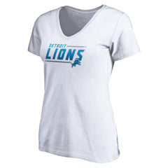 Detroit Lions Women's Mascot In Bounds V-Neck T-Shirt White - NFL