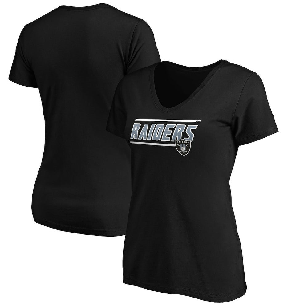 Las Vegas Raiders Women's Mascot In Bounds V-Neck T-Shirt Black - NFL