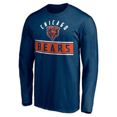 Chicago Bears Team Arch Knockout Long Sleeve T-Shirt Navy - NFL
