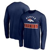 Denver Broncos Team Arch Knockout Long Sleeve T-Shirt Navy - NFL