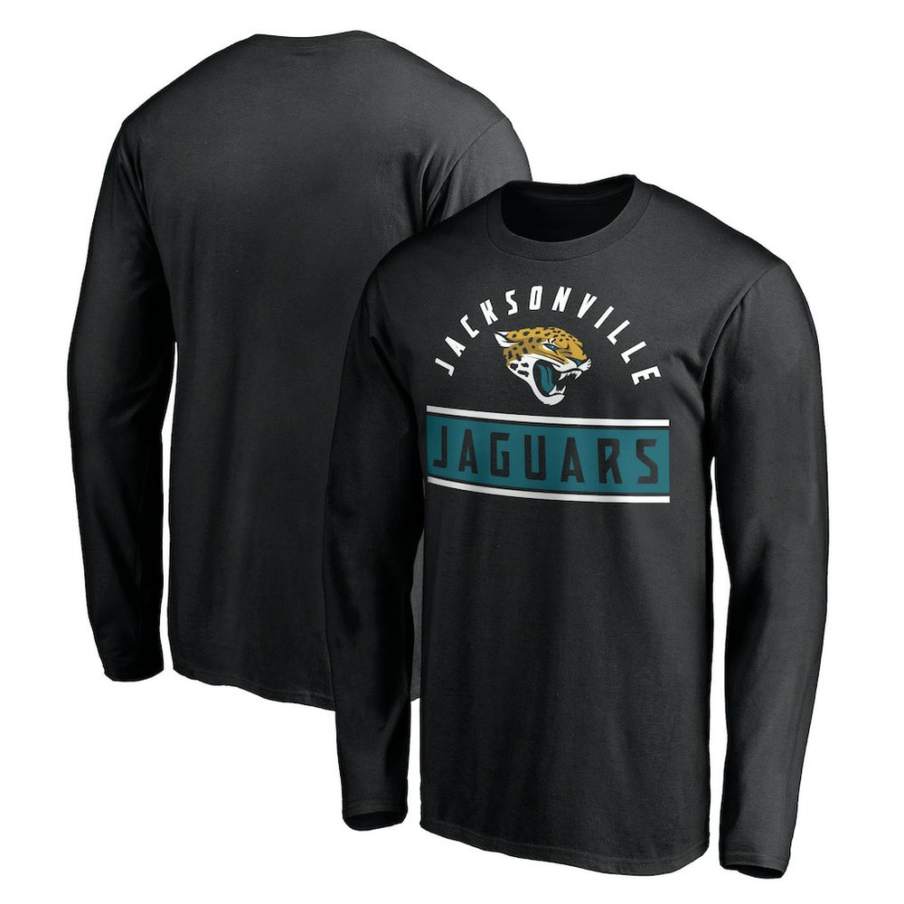 Jacksonville Jaguars Team Arch Knockout Long Sleeve T-Shirt Black - NFL
